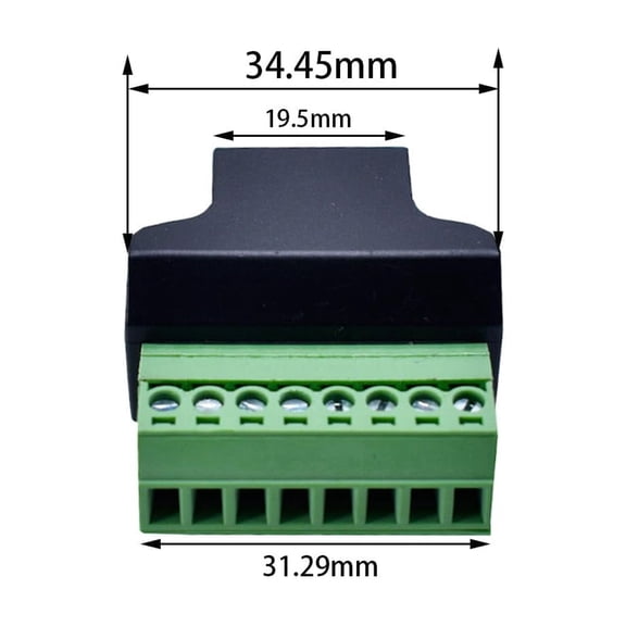 ASIASN-4PCS RJ45 Female to 8 Pin Screw Terminal,8P8C Ethernet Screw Terminal Connector,RJ45 Female Connector for CCTV DVR Cat5 Cat6 Cat7 Network Adapter