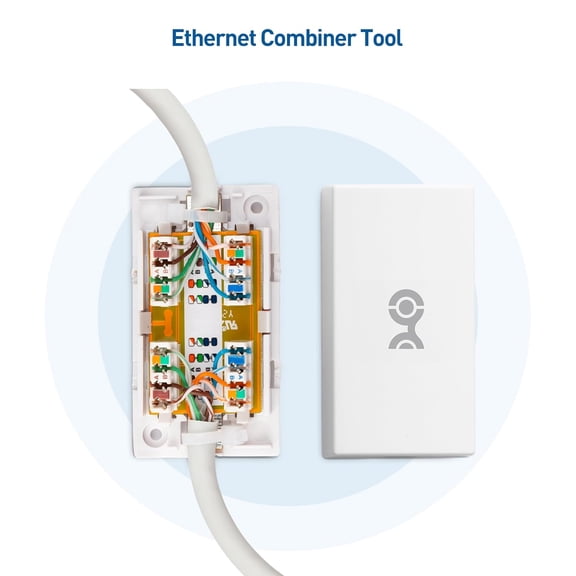 ASIASN-5-Pack Cat 6 Splice, Cat 6 Ethernet Junction Box (Cat6 Junction Box/Ethernet Splice) in White