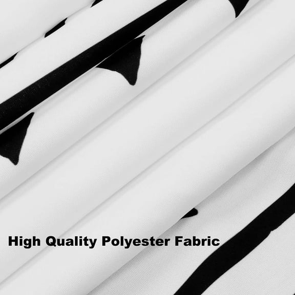 ASIASN-72x72 Boho Shower Curtain Black and White Fabric Bathroom Curtains Set with Hooks, Chic Triangle and Geometric Tassel Bath Curtain, Heavy Duty and Waterproof for Modern Hotel Decor