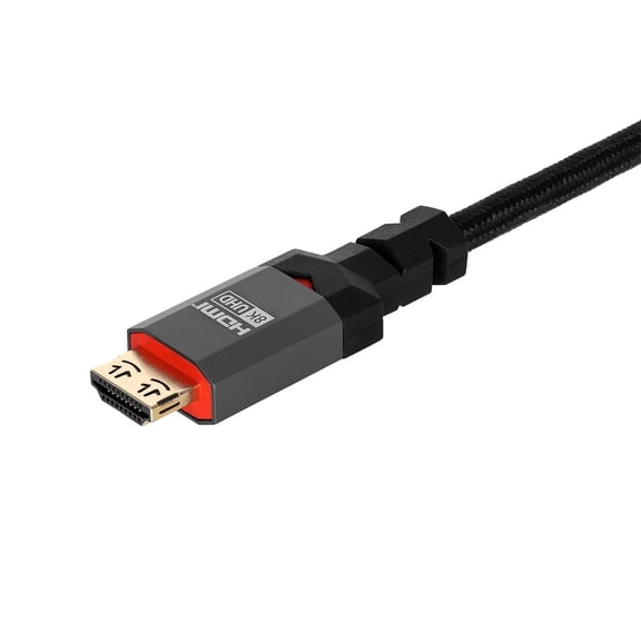 ASIASN-8K Certified Ultra High Speed HDMI Cable - 10 Feet - Black | Braided - HDMI 2.1, 8K@60Hz, 4k@120Hz, 48Gbps, HDR, VRR, CL3 in-Wall Rated