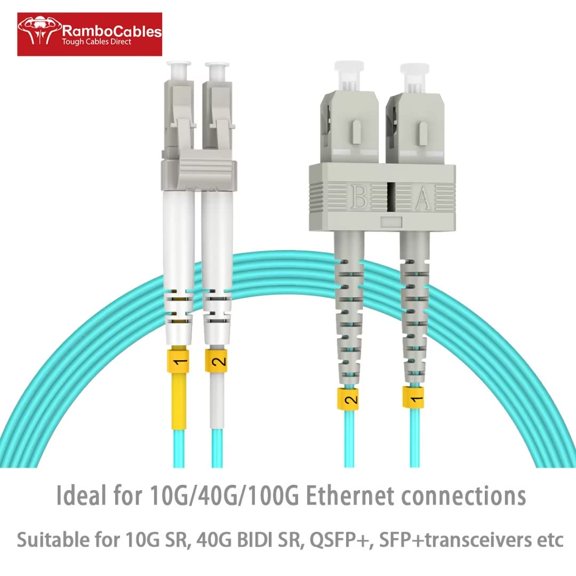 ASIASN-8m(26ft) OM4 SC LC Fiber Patch Cables MMF Multimode, Options 1m~153m, Fiber Optical Cable Duplex, 50/125m 40G/100G LSZH,