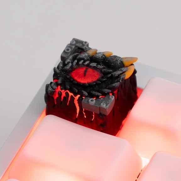 ASIASN-Artisan keycaps - Dragon-Eyed Resin Keycap, Multi-Layer Casting Resin 1U Size, Handmade MX Switch Compatible for Mechanical Keyboard Replacement