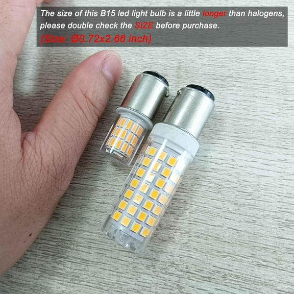 ASIASN-BA15D Led Bulbs 120V Dimmable 6W,Double Contact DC Bayonet Base,2700K Soft Warm White,40W 50W 60W T3/T4 Halogen Equivalent,Dimmable BA15D LED for Sewing Machine Pendants Ceil Wall Light,5Pack