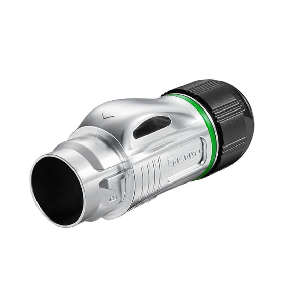 ASIASN-BD-24 Fiber Optic Connector, LC Single Mode Dual Core, Metal Aviation Plug and Panel Mount Socket, IP68 Waterproof Connector for Internet Devices, M24 Signal Connector (Fiber Optic Set)