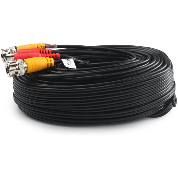 ASIASN-BNC Video Power Cable (2 Pack 30 Feet) Video Security Camera Cable Wire with Four Connectors for CCTV DVR Surveillance System