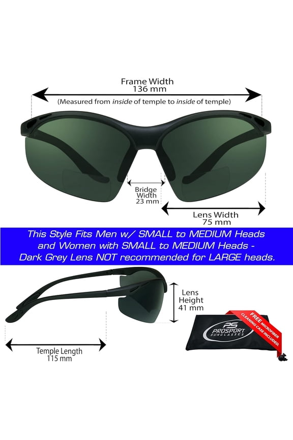 -Bifocal sunglass Safety Reader Z87 Wrap Around No Slip Grip +1.50 +2.00 +2.50 +3.00
