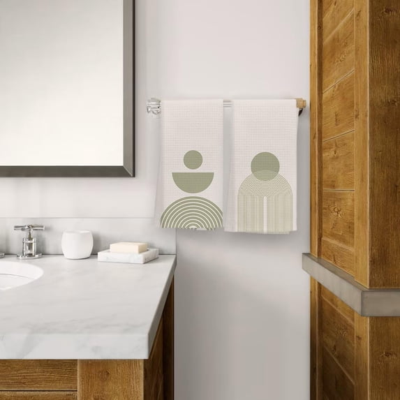 ASIASN-Boho Decorative Hand Towels, Sage Green Boho Sun Hand Tea Dish ...