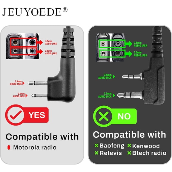 ASIASN-CLS1110 D Shape Earpiece Surveillance Headset with Mic Compatible with Motorola Two Way Radio RMM2050 XU2600 CLS1410 CP200 GP300 PR400