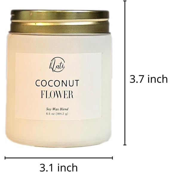 ASIASN-CW Studio Golden Garden Tomato - Vine & Basil Scented Candle  6.5oz Frosted Sage Glass Jar with Gold Screw Lid  Single Cotton Wick, 33H, Smokeless (White)