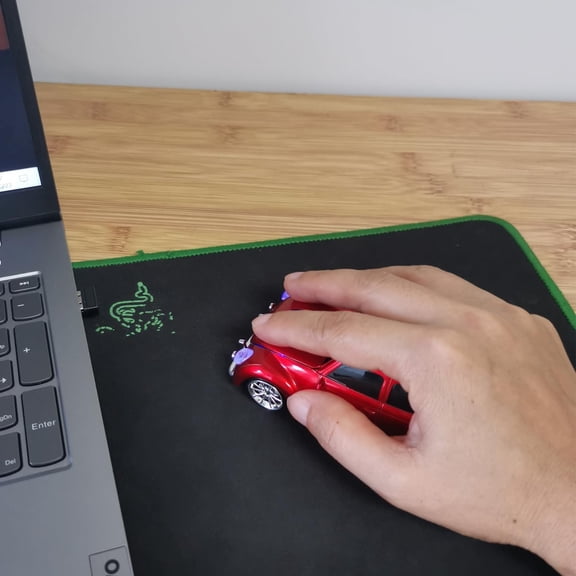 ASIASN-Car Mouse for Computer, Cool and Cute Car-Shaped Mouse, Wireless 2.4Ghz Optical Mice for Laptop PC Mac (Red)