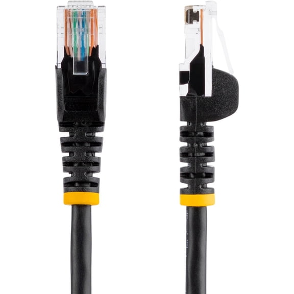 ASIASN-Cat5e Patch Cable with Snagless RJ45 Connectors - 50 ft, Black (45PATCH15BK)