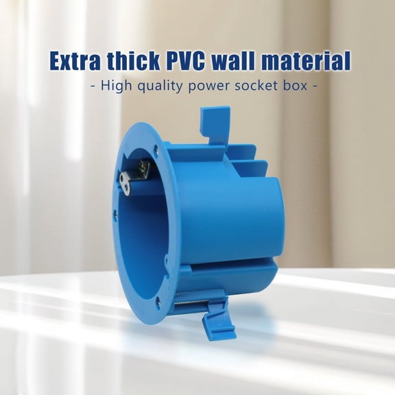 ASIASN-Ceiling Light Junction Box,4" Junction Box Round Electrical Box with Adjustable Tabs,Ground Lug and Living Hinges,18 Cubic Inches,1-Gang(Pack of 3)