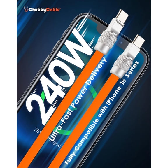 ASIASN-Chubby 2.0 USB C 120W Fast Charging Cable Silicone Soft Durable USB C Cable Extra Thick Charger Cord Compatible with iPhone 17-15 Series iPad, Yellow+Yellow, USB-A to Type-C, 3.3FT