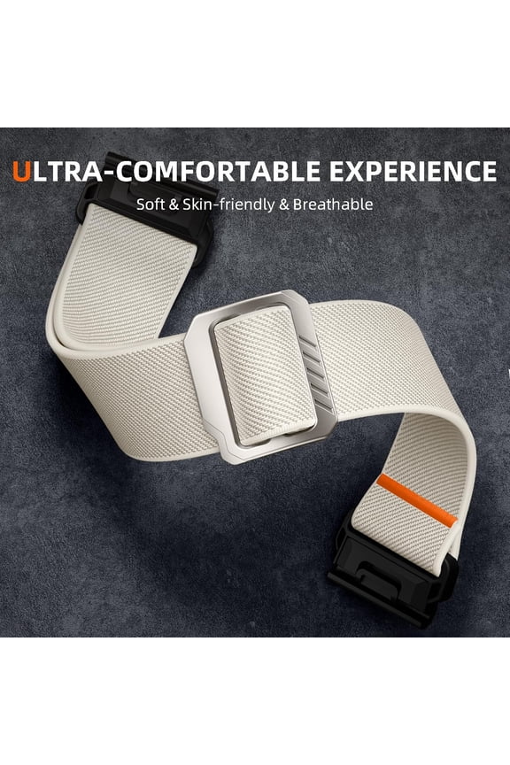 -Compatible with Garmin Fenix 8/Fenix E/Fenix 6/6 Pro/7/7 Pro/ 5/5 Plus Bands, 22mm Quickfit Stretchy Nylon Sport Replacement Watch Band for Forerunner 945/935/Approach S60/S62/Instinct 2