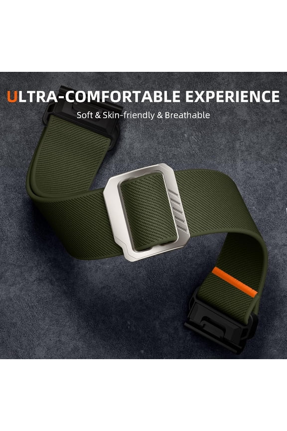 -Compatible with Garmin Fenix 8/Fenix E/Fenix 6/6 Pro/7/7 Pro/ 5/5 Plus Bands, 22mm Quickfit Stretchy Nylon Sport Replacement Watch Band for Forerunner 945/935/Approach S60/S62/Instinct 2