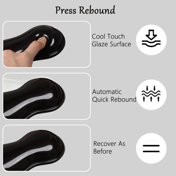 ASIASN-Computer Keyboard Stand with Gel Wrist Rest Set Keyboard Tilted Riser Wrist Pad for Keyboard and Mouse Easy Typing Ergonomic Acrylic Transparent Keyboard Tray Holder for Desktop Office Home Bl