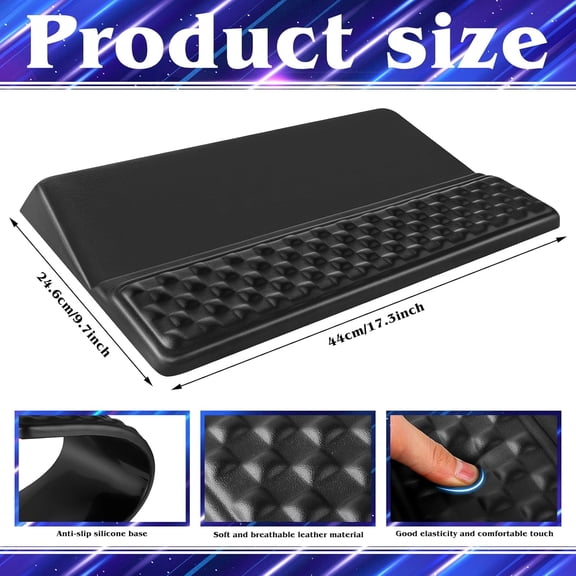 ASIASN-Computer Keyboard Stand with Wrist Rest, Ergonomic Tilted Keyboard Riser Holder with Wrist Pad Keyboard Tray Support Relieve Pain & Fatigue - Black