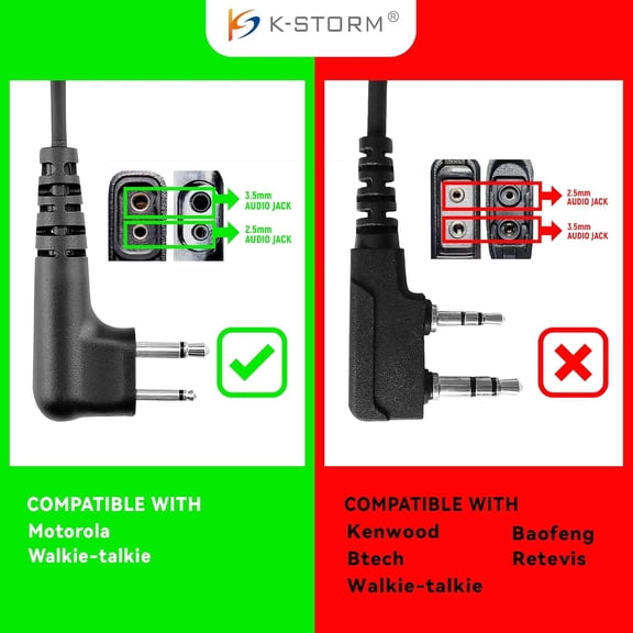 ASIASN-Covert Acoustic Tube Walkie Talkie Earpiece Surveillance Headset with Mic Compatible with CLS1110 Motorola Two Way Radio
