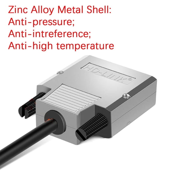 ASIASN-DB25 Solderless Breakout Connector with 5Ft 24AWG Replacement Cable, Metal Shell RS232 D-SUB Serial to 25-Pin Port Terminal Female Adapter Connector Breakout Board