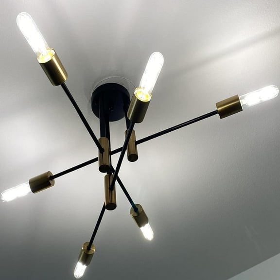 ASIASN-Dimmable E26 LED Bulb 6W Equal 60 Watt Neutral White 4000K E26 Edison AC120V 600lm Tubular T9 T10 LED Light Bulb for Rustic Pendant,Chandeliers,Wall sconces 6Pack