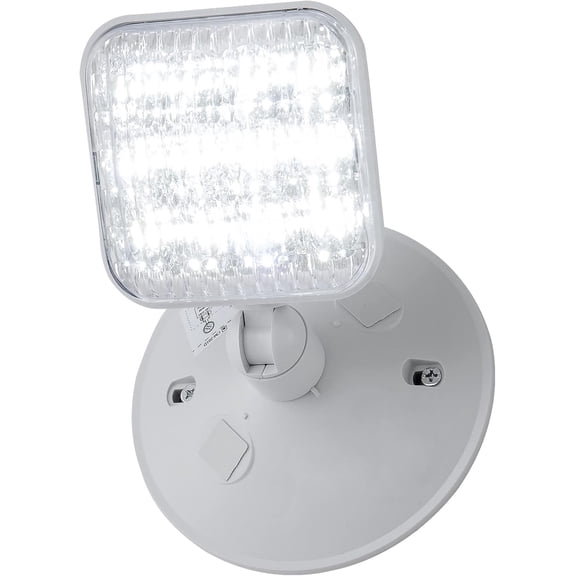 ASIASN-Emergency Remote Head Lighting, 1 Pack Single Head Emergency Light, UL Listed, Multi Voltage 3.6 to 24 Volt Input, 3 Watts, 180 Lumen, White