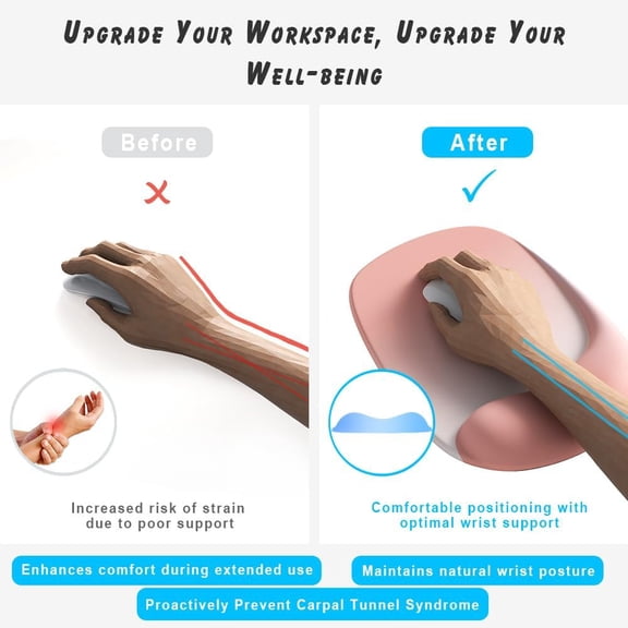 ASIASN-ErgoEase Ergonomic Mouse Pad with Gel Wrist Support - Premium Lycra Fabric, Non-Slip, Ideal for Laptop & Desktop, Office & GamingDesk Accessories (09OnxyBlack Set)