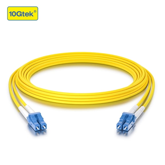 ASIASN-Fiber Patch Cable - LC to LC OS2 10Gb/Gigabit Singlemode Jumper Duplex 9/125 LSZH Fiber Optic Cord for SMF SFP Transceiver, Yellow, 6-Meter(19.7-ft), 2-Pack