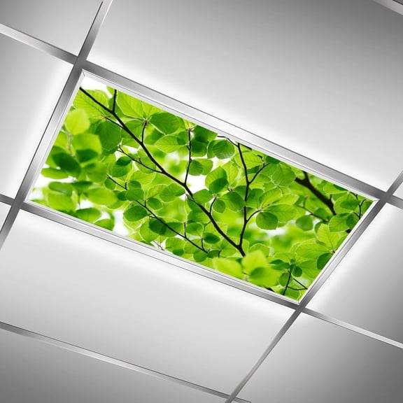 ASIASN-Fluorescent Light Cover for Classroom - 2 Pcs Spring Green Magnetic Fluorescent Light Covers, Ceiling Light Covers Shade Panel Coverings for Office Classroom Home Drop Ceiling, 4 X 2 Feet