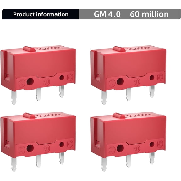 ASIASN-GM4.0 GM8.0 Micro Switch 60M 80MLife Gaming Mouse Micro Switch 3 Pin Black Mice Left Right Button GM 4.0 8.0 (Black 10pcs GM8.0)