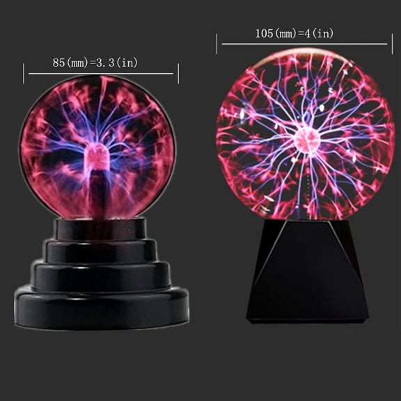 ASIASN-Glass Plasma Ball Sphere Lightning Light Lamp Party Magical Ball electrostatic Flashing Ball (4.0 Inches)