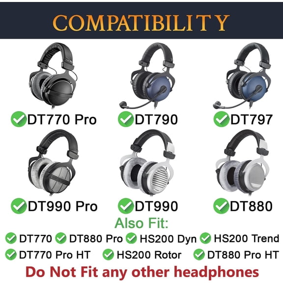 ASIASN-Headband Side Cover Slider for Beyerdynamic DT 770/DT880/DT990 Pro, DT770/DT880 Pro HT, DT790/DT797, HS200 Dyn/Rotor/Trend Headphones, End Caps Replacement Repair Kit Accessories - Black