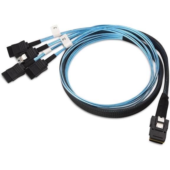 ASIASN-Internal Mini SAS to SATA Cable 3.3 Feet (SFF-8087 to SATA Forward Breakout)