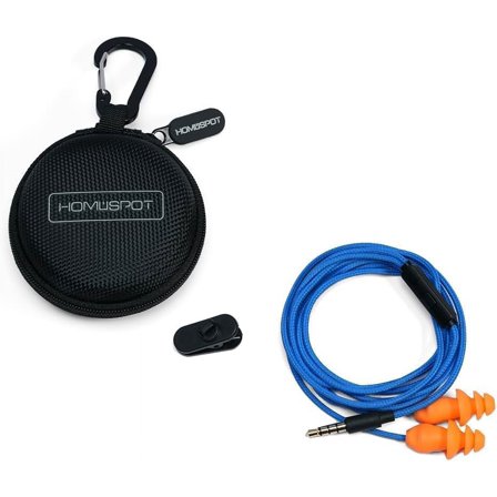 ASIASN-KR10J Work Earbuds, 27dB NRR, 3.5mm Wired Headphones with in-line Control and Mic, Noise Reduction for Work Construction, Lawn Mowing