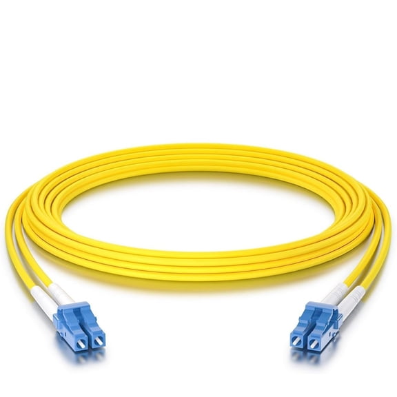 ASIASN-LC to LC Fiber Patch Cable Single Mode Duplex - 30m(98ft) - OS2 Fiber Optic Cable Cord Jumper- LSZH 9/125m, 10Gb/Gigabit, SMF, Yellow