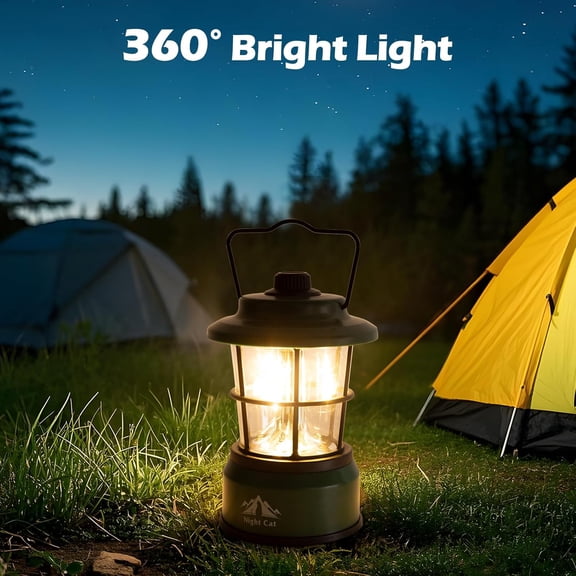 ASIASN-LED Camping Lantern: Portable Outdoor Light for Camping Hiking Fishing Picnic Emergency 4xAA Battery Powered (Not Included)