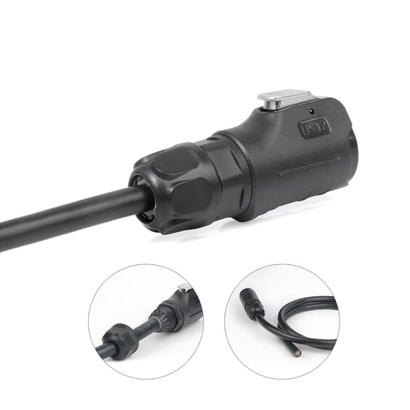 ASIASN-LP12 5-Pin Circular Connector with 1 Meter Cable Assemblies, IP68 Waterproof Industrial Electrical Connector for Outdoor Equipment Automotive Machinery M12 Cylindrical Connectors (5 Pin)