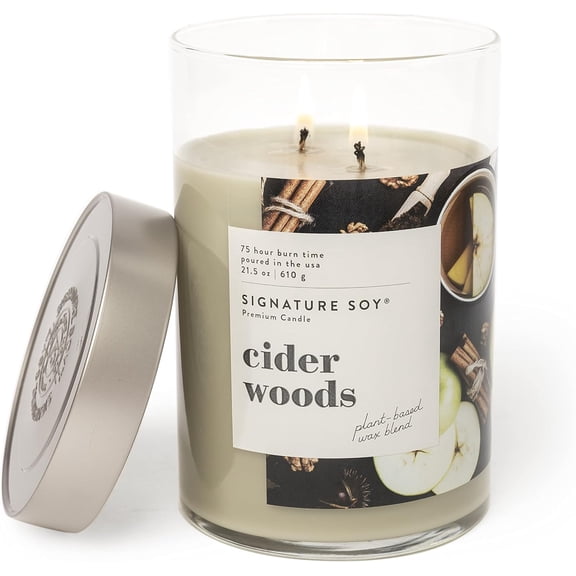 ASIASN-Lidded Cider Woods Scented Candle Extra Large Jar
