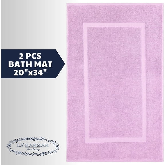 ASIASN-Luxury Turkish Cotton Towels Easy Care, Extra Soft & Absorbent, Hotel & Spa Quality, Kitchen & Bathroom Turkish Towels (Towel Bath Mat, Lilac)