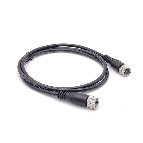 ASIASN-M12 Connector 5 Pin A-Code Female to Female Double Ended Cable 1M/3.3ft