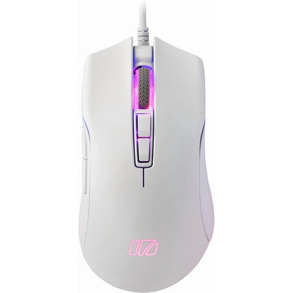 ASIASN-M31E RGB Wired Gaming Mouse : 6400 DPI Optical Sensor - 60 Million Click lifespans - Compatible Software - 7 Programmable Buttons - Plain White