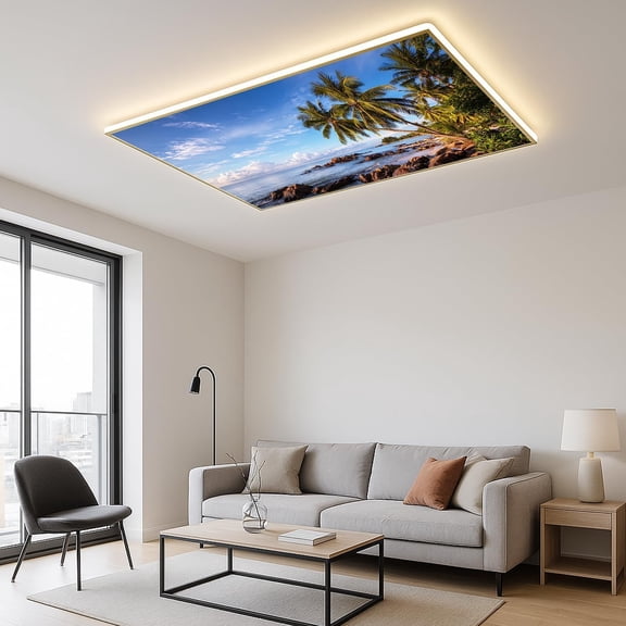 ASIASN-Magnetic Fluorescent Light Cover - 2x4 ft (2-Piece Set) for Fluorescent or Ceiling Lights, Teacher Essentials - Classroom, Home, Office Cubicle Decor, Reduces Glare, Headaches, and Eye Strain