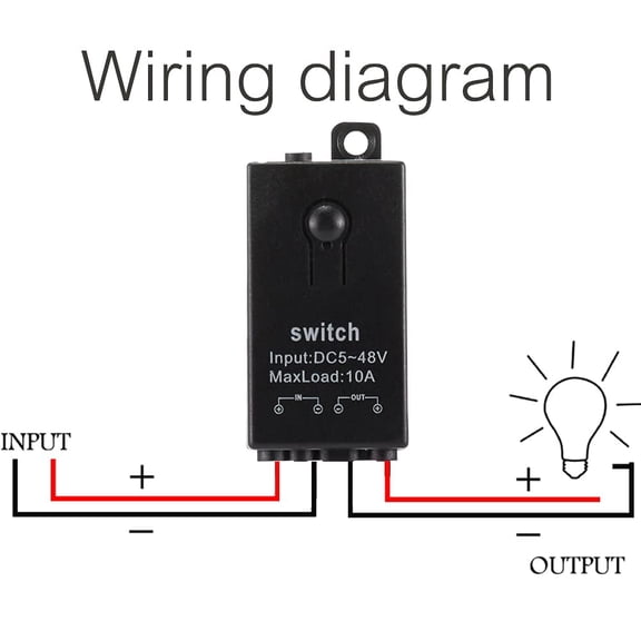 ASIASN-Mini Wireless Switch,5V/12V/48V/10A Relay Remote Switch for Lights,328FT Long Range for Ceiling Lights, Lamps,Car Led Light,Fan.