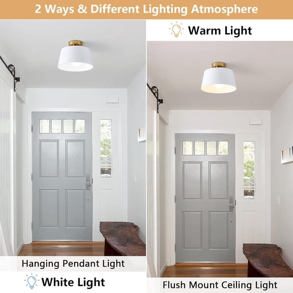 ASIASN-Minimalist Round Ceiling Lamp with Metal Frame, Clean Lines Design, Click for a Full View