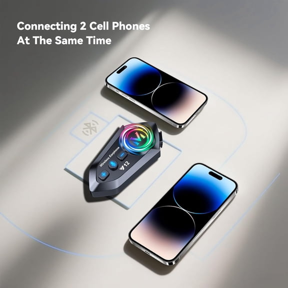 ASIASN-Motorcycle Helmet Bluetooth Speakers IP56 Intelligent Noise Bluetooth 5.4 HiFi Sound Helmets Headphones, Compatible with All Helmets, Automatic Answer,Music Control,Wake up Siri