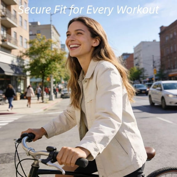 ASIASN-Open-Ear Headphones with Ear Hooks Bluetooth Earphones with Microphone Call, Enc Noise Cancelling, with Smart Digital Display, Air Conduction Wireless Headset Running, Cycling, Driving