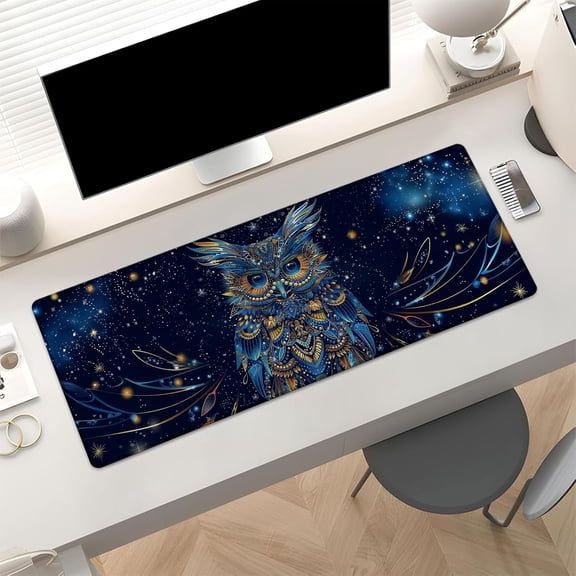 ASIASN-Owl Gaming Mouse Pad, Large Desk Mat for Computer, Extended Keyboard Laptop Mouse Pads, 31.511.8in Non Slip Rubber Mousepad for Office Decor Gifts(color46)