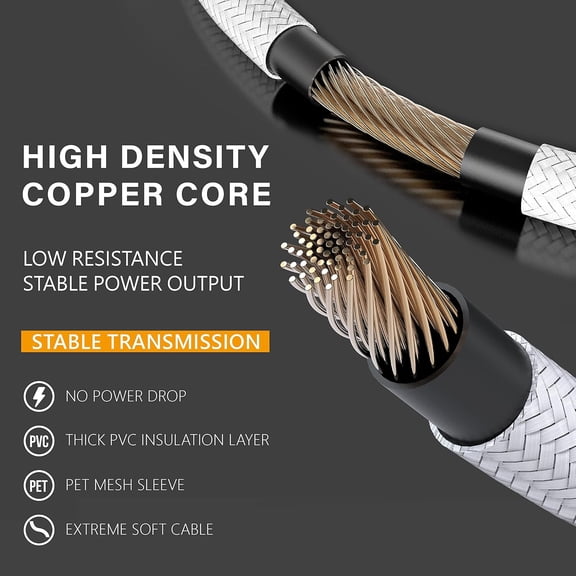 ASIASN-PSU Extension Cable Sleeved Custom Mod PC Power Supply Cable, Soft Nylon Braided with Comb Kit 24PIN/8PIN to 6+2Pin/ 8PIN to 4+4PIN-30CM 300MM - White