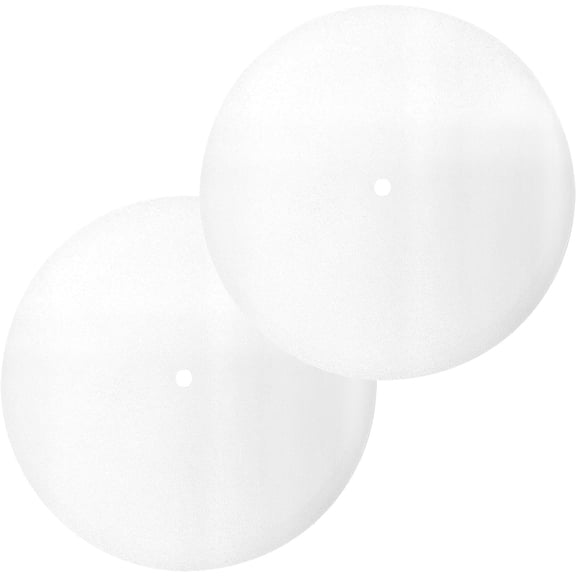 ASIASN-Pack of 2 Lampshade Diffuser, 3/8" Center Hole Round Lamp Shade Diffuser for Drum Style Lampshades Pendants Light, Frosted White Acrylic (13.5" Diameter Fits 14-16" Openings)
