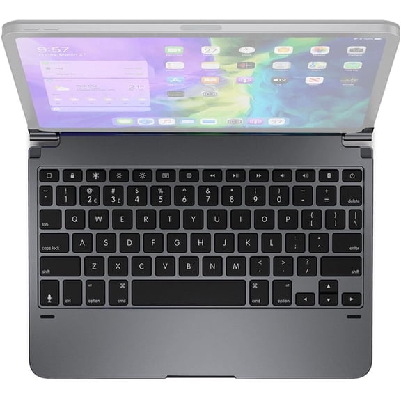 ASIASN-Pro 11 Keyboard Compatible with iPad Pro 11-inch 1st Generation & 2nd Generation Models (2018 & 2020) | Aluminum Wireless Bluetooth Keyboard with Backlit Keys | Long Battery Life | (Space Gray