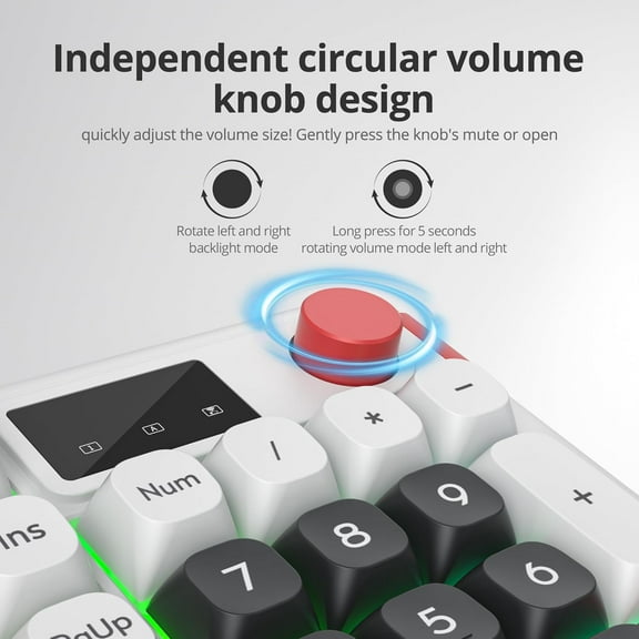 ASIASN-RGB Mechanical Feel Membrane Wireless Keyboard, Wired/Bluetooth/2.4G Silent ABS Ball Cap Gasket Structure Gaming Office Keyboard for PC/Mac/Win(98 Black)